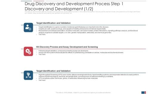 Drug Discovery And Development Process Step 1 Discovery And Development Target Graphics PDF Drug Discovery And Development Process Step 1 Discovery And Development Target Graphics PDF