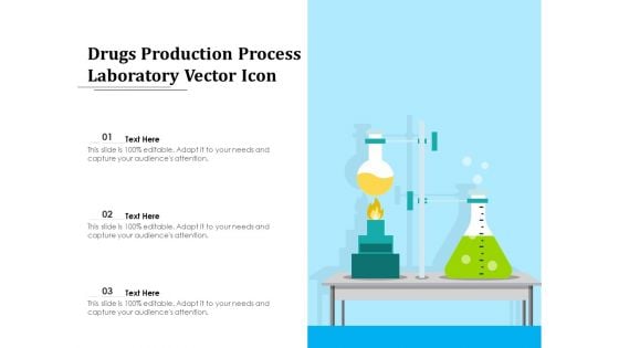 Drugs Production Process Laboratory Vector Icon Ppt PowerPoint Presentation Icon PDF