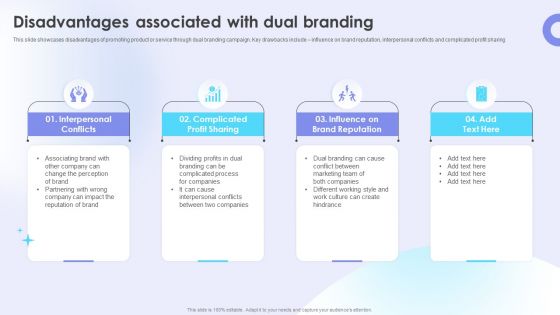 Dual Branding Campaign To Boost Sales Of Product Or Services Disadvantages Associated With Dual Branding Introduction PDF Dual Branding Campaign To Boost Sales Of Product Or Services Disadvantages Associated With Dual Branding Introduction PDF