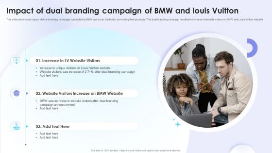 Dual Branding Campaign To Boost Sales Of Product Or Services Product Orimpact Of Dual Branding Campaign Infographics PDF