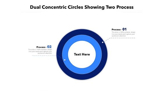 Dual Concentric Circles Showing Two Process Ppt PowerPoint Presentation Styles Template PDF