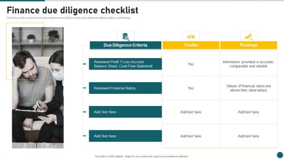 Due Diligence In Amalgamation And Acquisition Finance Due Diligence Checklist Topics PDF