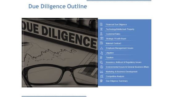 Due Diligence Outline Ppt PowerPoint Presentation Inspiration Gallery