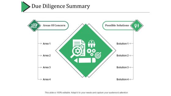 Due Diligence Summary Template 2 Ppt PowerPoint Presentation Model Elements