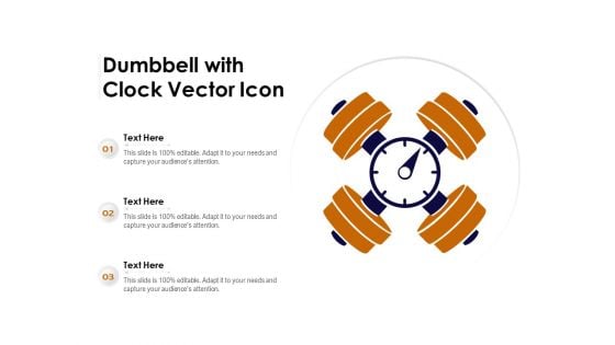 Dumbbell With Clock Vector Icon Ppt PowerPoint Presentation Slides Structure PDF