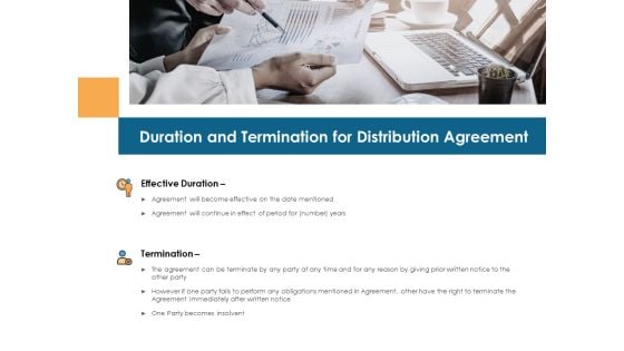 Duration And Termination For Distribution Agreement Ppt PowerPoint Presentation Model Vector