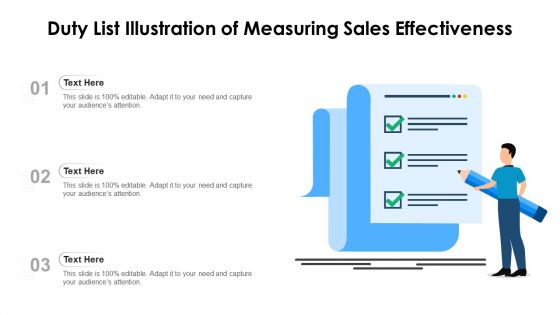 Duty List Illustration Of Measuring Sales Effectiveness Ppt PowerPoint Presentation File Example Topics PDF