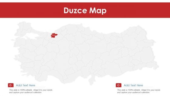 Duzce Map PowerPoint Presentation PPT Template PDF