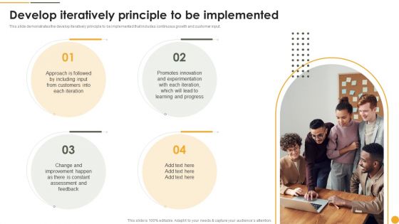 Dynamic Systems Development Approach Develop Iteratively Principle To Be Implemented Portrait PDF