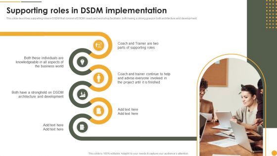 Dynamic Systems Development Approach Supporting Roles In Dsdm Implementation Brochure PDF