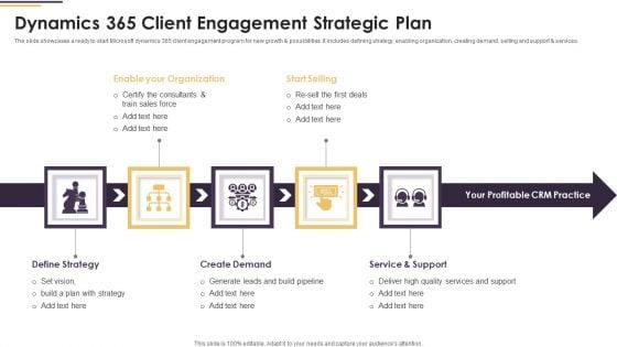 Dynamics 365 Client Engagement Strategic Plan Ppt PowerPoint Presentation Icon Deck PDF