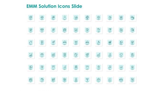 EMM Solution Icons Slide Ppt Professional Objects PDF