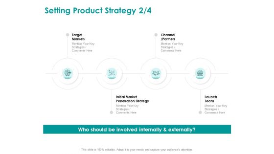 EMM Solution Setting Product Strategy Target Ppt Styles Mockup PDF