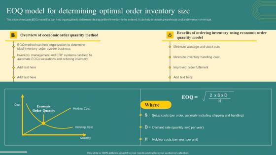 EOQ Model For Determining Optimal Order Inventory Size Brochure PDF