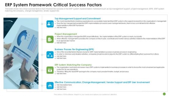 ERP System Framework Critical Success Factors Ppt Pictures Background Image PDF