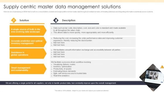 ETL Repository Supply Centric Master Data Management Solutions Elements PDF