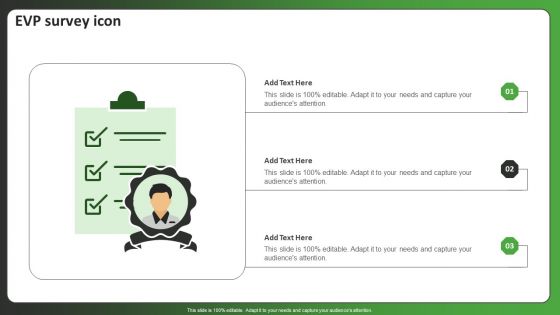 EVP Survey Icon Ppt PowerPoint Presentation Gallery Slides PDF