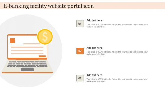 E Banking Facility Website Portal Icon Information PDF