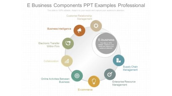 E Business Components Ppt Examples Professional