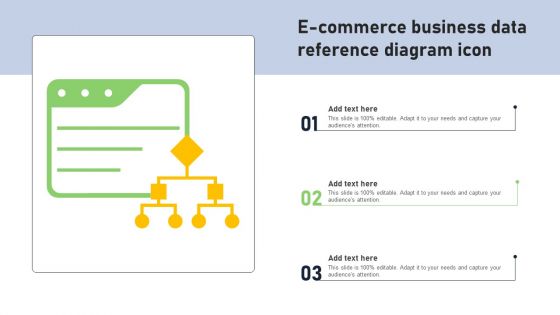 E Commerce Business Data Reference Diagram Icon Portrait PDF