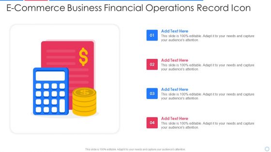 E Commerce Business Financial Operations Record Icon Microsoft PDF