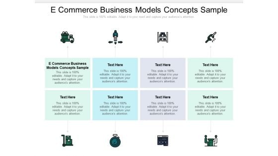 E Commerce Business Models Concepts Sample Ppt PowerPoint Presentation Infographics Example File Cpb Pdf