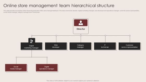 E Commerce Clothing Business Strategy Online Store Management Team Hierarchical Structure Guidelines PDF