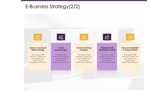 E Commerce E Business Strategy Content Ppt PowerPoint Presentation Outline Vector PDF