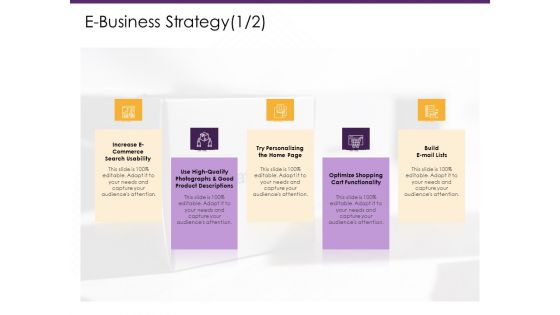 E Commerce E Business Strategy Increase Ppt PowerPoint Presentation Styles Template PDF