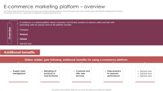 E Commerce Marketing Platform Overview Ideas PDF
