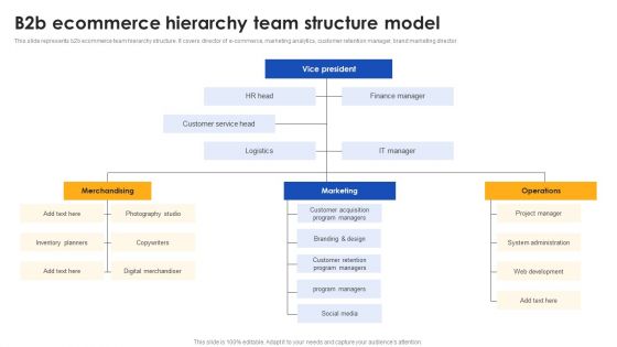 E Commerce Operations In B2b B2b Ecommerce Hierarchy Team Structure Model Rules PDF