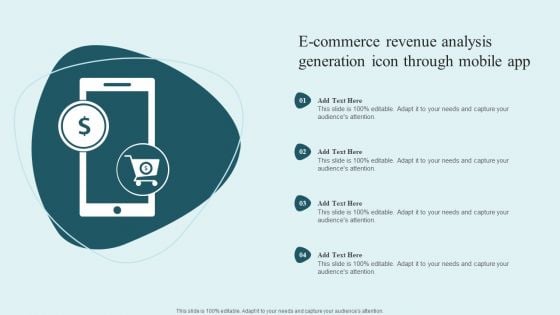 E Commerce Revenue Analysis Generation Icon Through Mobile App Demonstration PDF