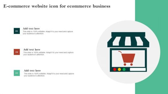 E Commerce Website Icon For Ecommerce Business Ppt Inspiration Design Inspiration PDF