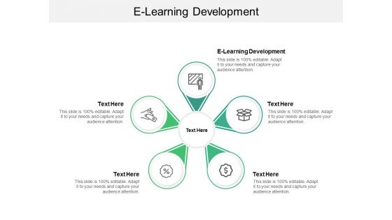 E Learning Development Ppt PowerPoint Presentation Outline Maker Cpb