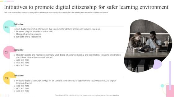 E Learning Playbook Initiatives To Promote Digital Citizenship For Safer Learning Environment Inspiration PDF