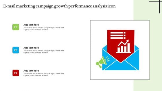 E Mail Marketing Campaign Growth Performance Analysis Icon Designs PDF