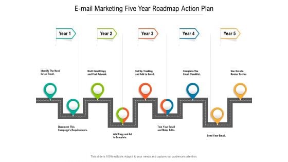 E Mail Marketing Five Year Roadmap Action Plan Demonstration