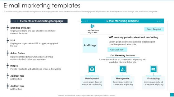 E Mail Marketing Templates Efficient B2B And B2C Marketing Techniques For Organization Mockup PDF