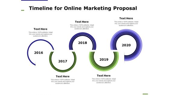 E Marketing Timeline For Online Marketing Proposal Ppt Infographics Professional PDF