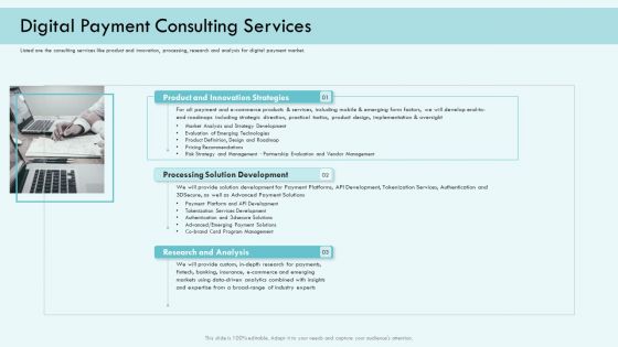 E Payment Transaction System Digital Payment Consulting Services Ppt Icon Elements PDF