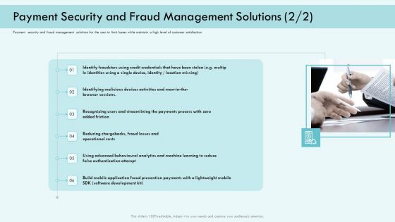E Payment Transaction System Payment Security And Fraud Management Solutions Development Professional PDF