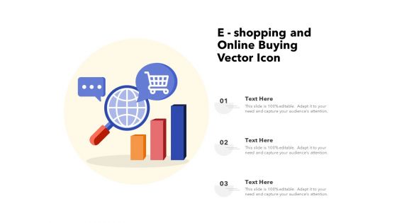 E Shopping And Online Buying Vector Icon Ppt PowerPoint Presentation Gallery Microsoft PDF