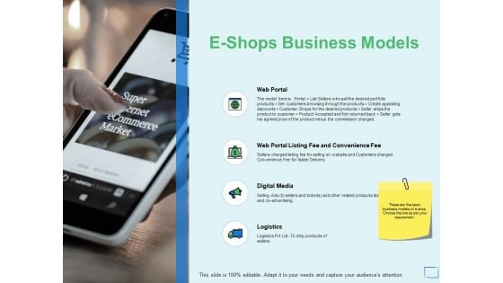 E Shops Business Models Dollar Ppt PowerPoint Presentation Summary Example