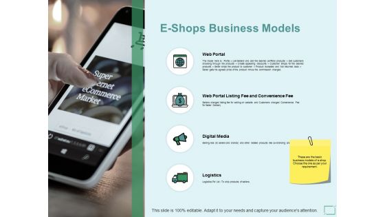 E Shops Business Models Ppt PowerPoint Presentation Layouts Sample