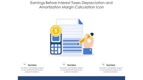 Earnings Before Interest Taxes Depreciation And Amortization Margin Calculation Icon Ppt PowerPoint Presentation Gallery Graphics Design PDF