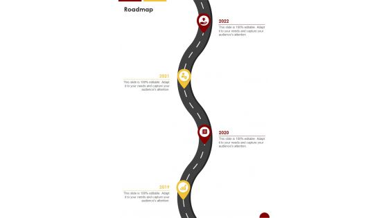 Eatery E Commerce Proposal Roadmap One Pager Sample Example Document