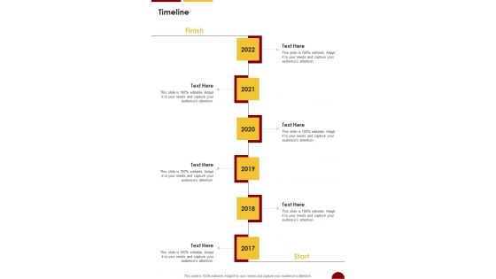 Eatery E Commerce Proposal Timeline One Pager Sample Example Document