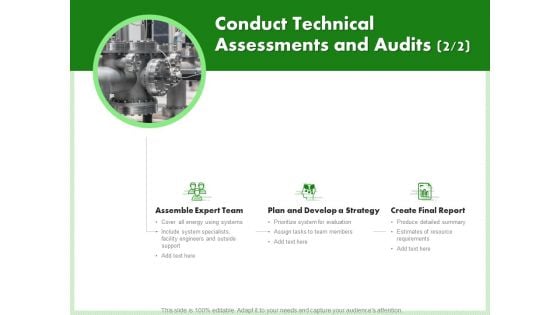 Eco Friendly And Feasibility Management Conduct Technical Assessments And Audits Strategy Sample PDF