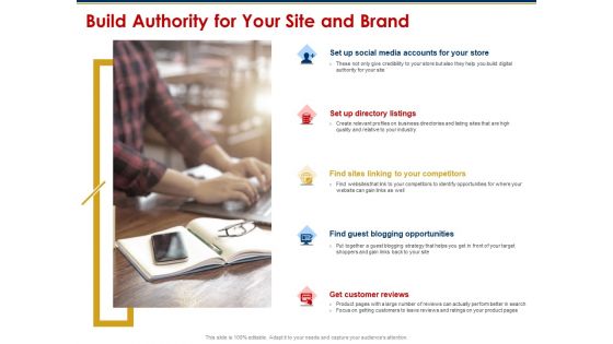 Ecommerce And SEO Plan Checklist Build Authority For Your Site And Brand Microsoft PDF