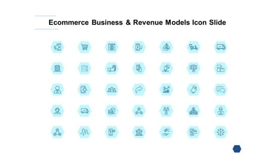 Ecommerce Business And Revenue Models Icon Slide Puzzle Ppt PowerPoint Presentation Portfolio Themes